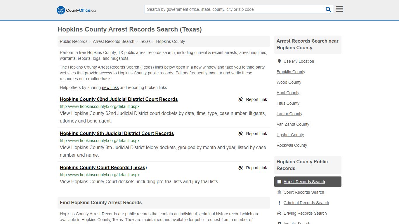 Arrest Records Search - Hopkins County, TX (Arrests & Mugshots)